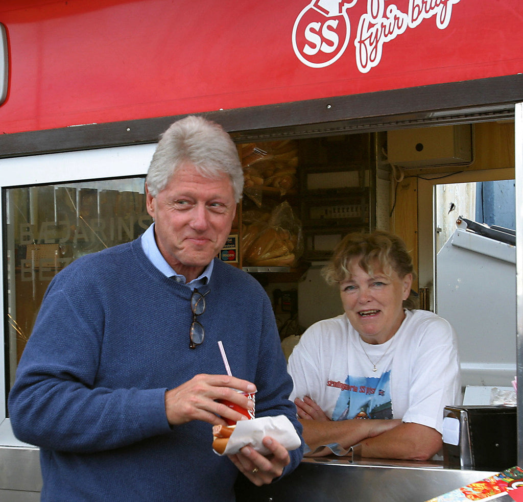 Bill Clinton at Bæjarins Beztu Pylsur